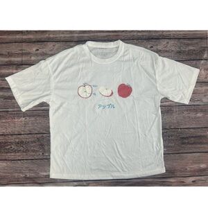 White Apple Graphic Tee